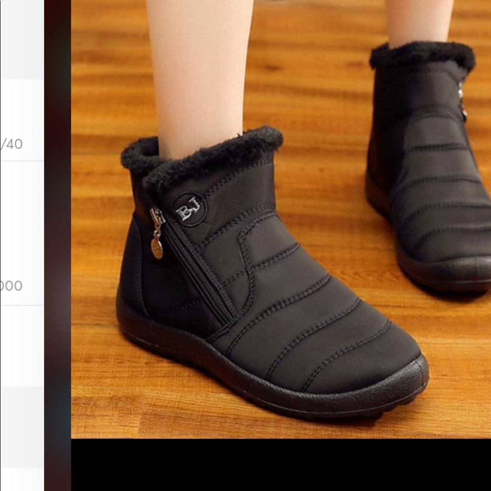 Winter women snow boots flat warm fur 5